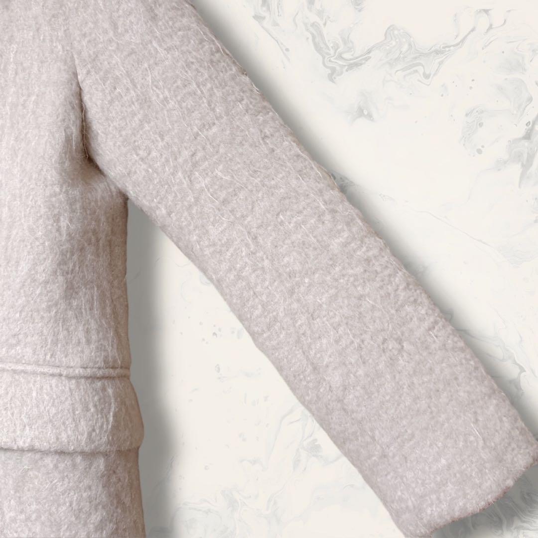 【未使用】 FRAY I.D ダブルブレスト シャギー ロング コート ベージュ