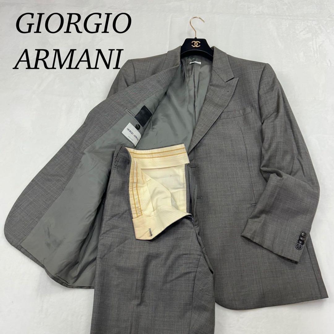 H70 3XL ジョルジオアルマーニ イタリア製 スーツ上下 グレー メンズ