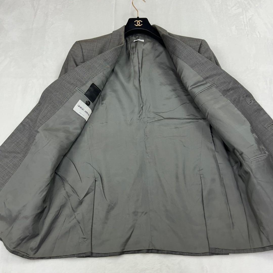 H70 3XL ジョルジオアルマーニ イタリア製 スーツ上下 グレー メンズ