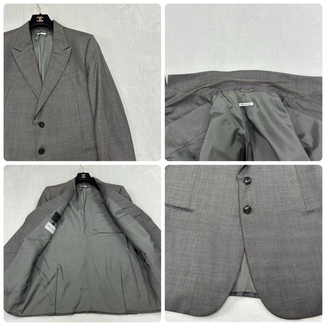 H70 3XL ジョルジオアルマーニ イタリア製 スーツ上下 グレー メンズ