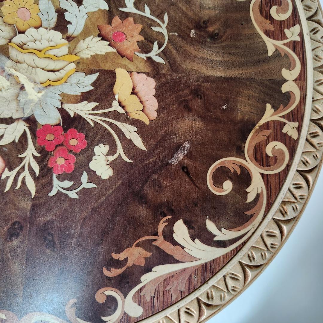 天使のテーブル　西洋アンティーク調　サイドテーブル　花台飾り台　天使の飾り台