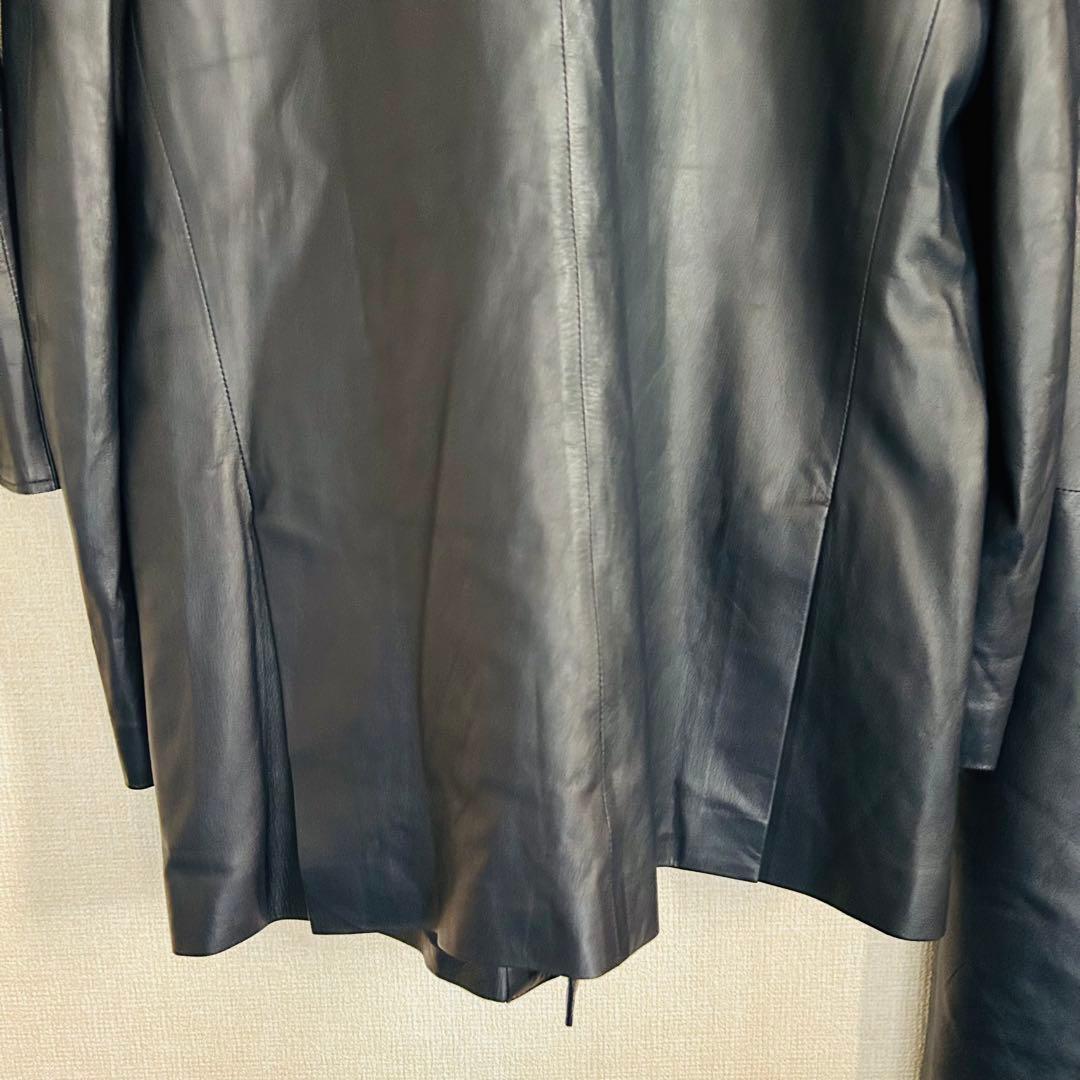 【高級品】ラムスキン レザージャケット 3ピース セットアップ スーツ ダブル