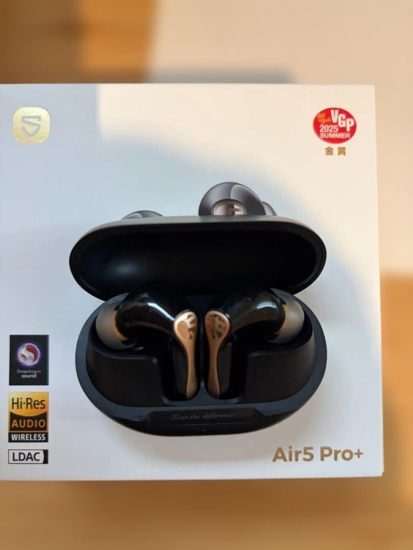 SOUNDPEATS Air5 Pro+ ワイヤレスイヤフォン ブラック
