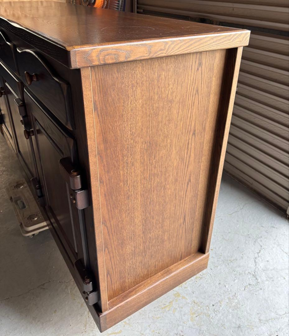 サクラ 国産 川隅家具 天然木 カントリーキッチン, 幅153cmUsed