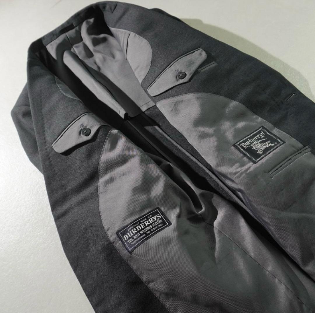 Burberrys シングルウールセットアップスーツ ダークグレー