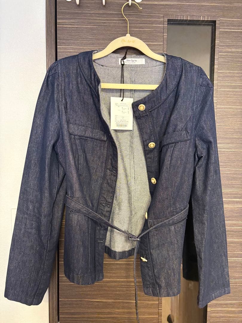 ジャケット・アウター Herlipto New Classic Belted Denim Jacket