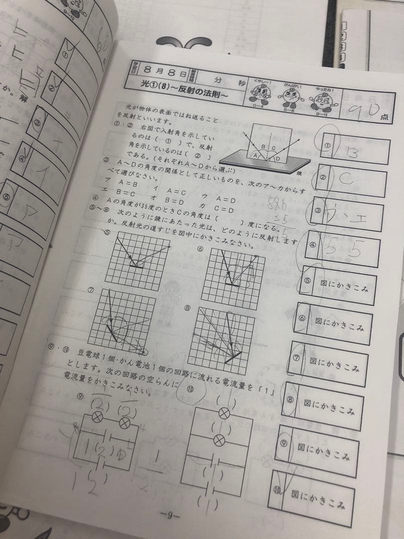 廃盤　サピックス５年理科基礎力トレーニング　年間12冊　2008年中古
