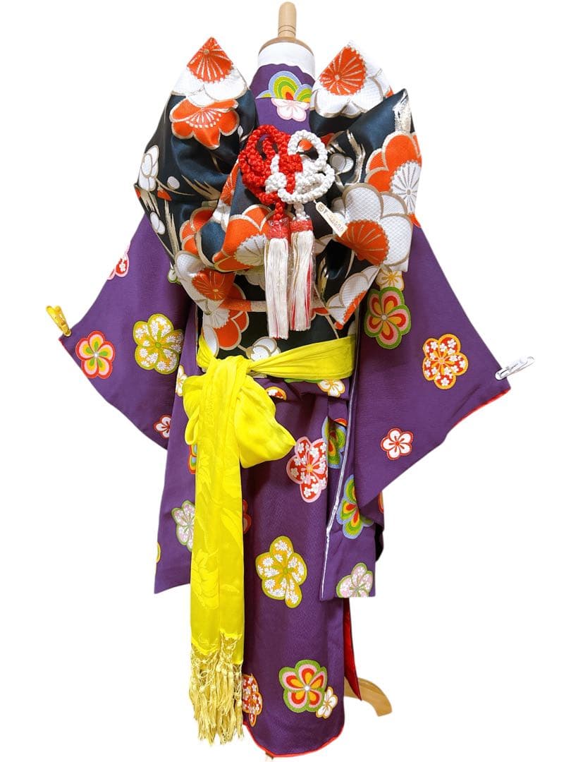 お買い得品♡七五三　7歳　フルセット　紫系　黒