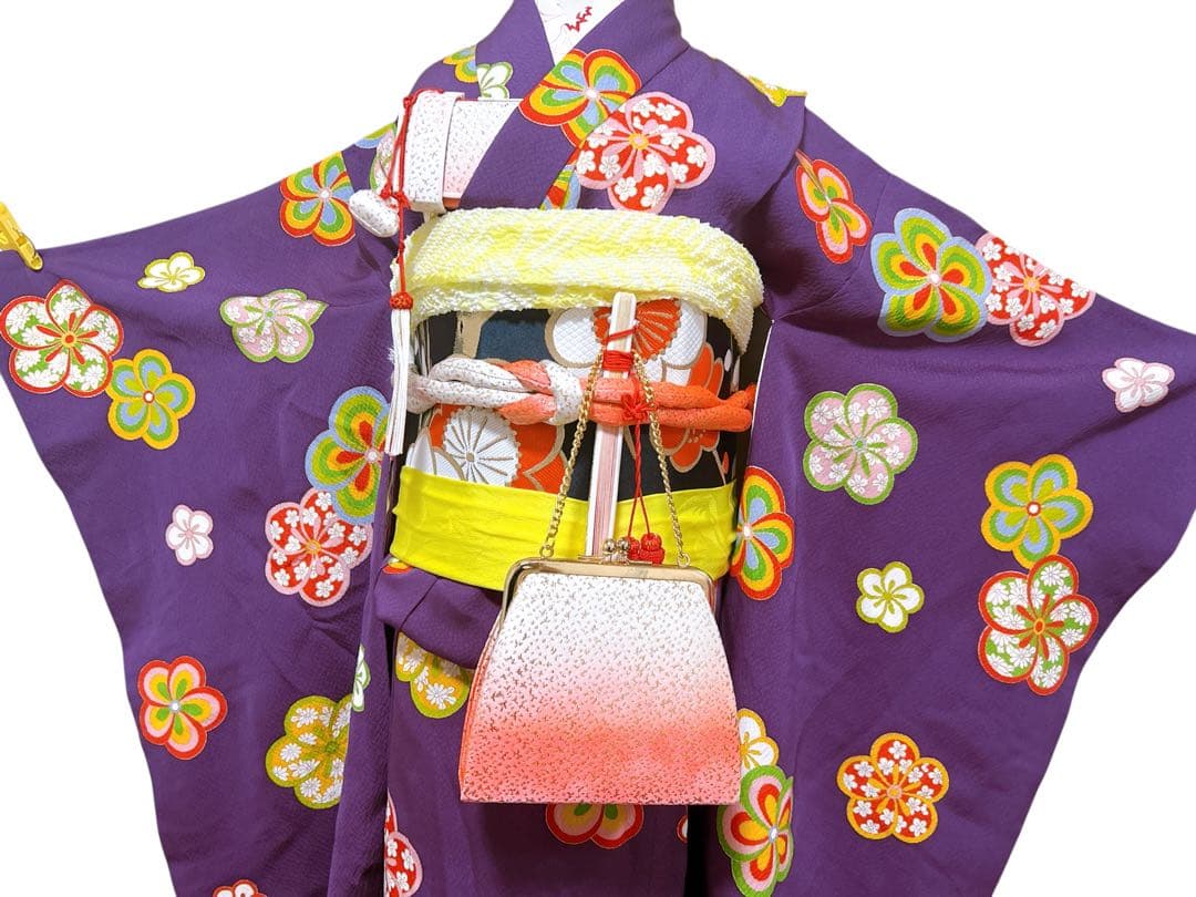 お買い得品♡七五三　7歳　フルセット　紫系　黒