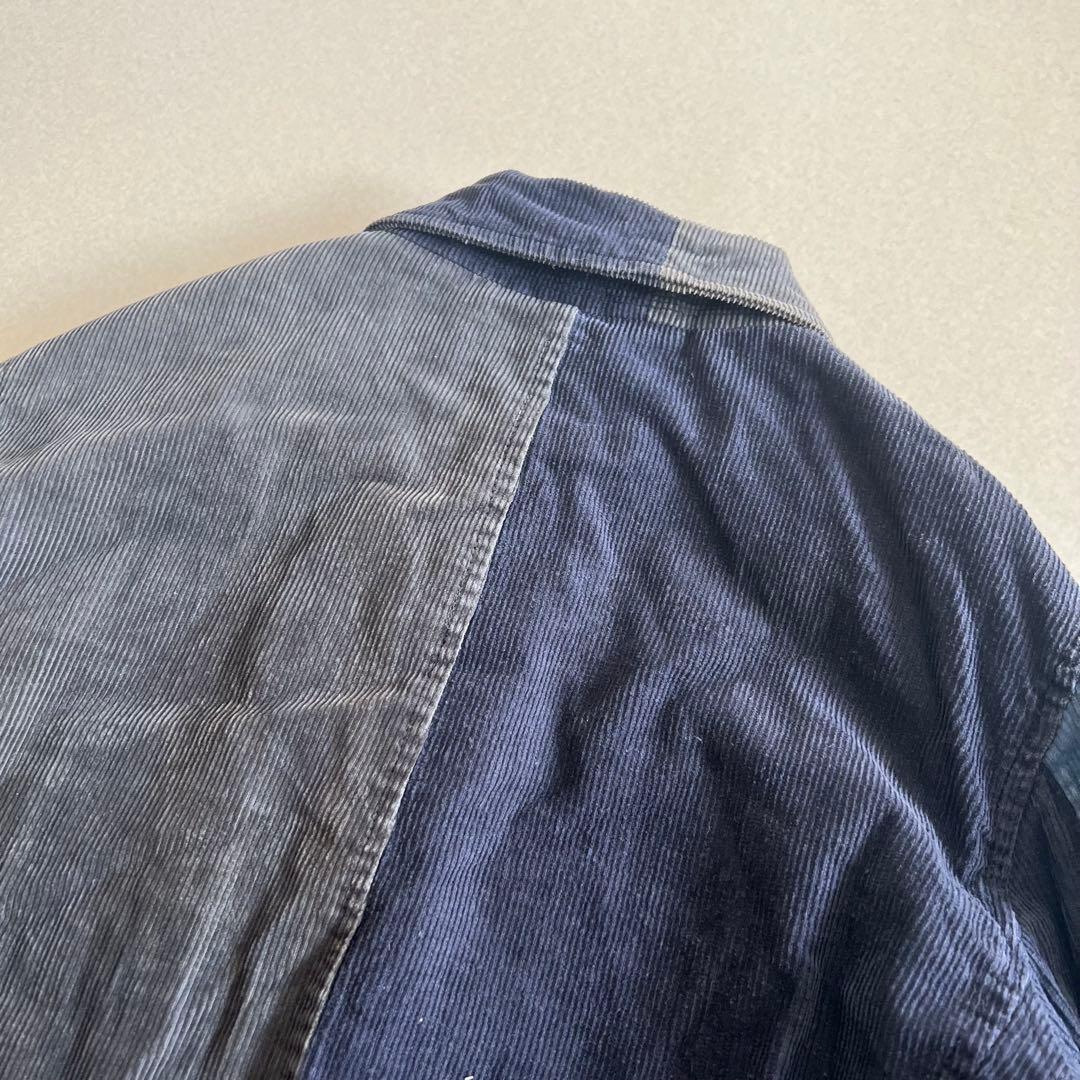 Five Brother インディゴ コーデュロイ パッチワークショップコート
