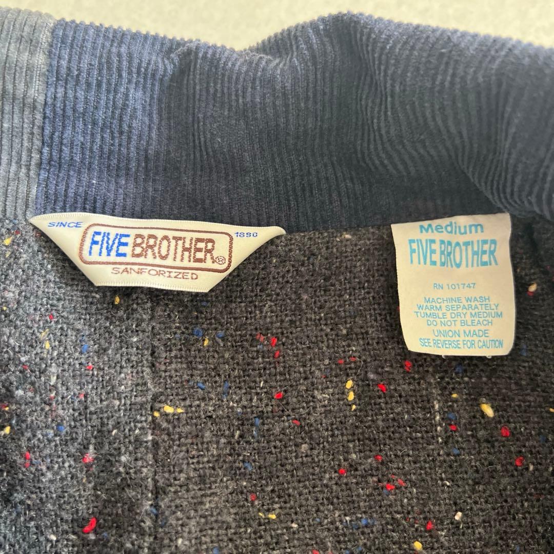 Five Brother インディゴ コーデュロイ パッチワークショップコート