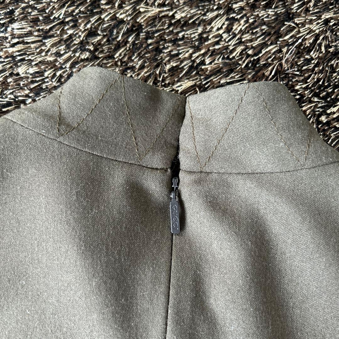 GUCCI グッチ　ベルト付ミリタリーワンピース　36サイズ