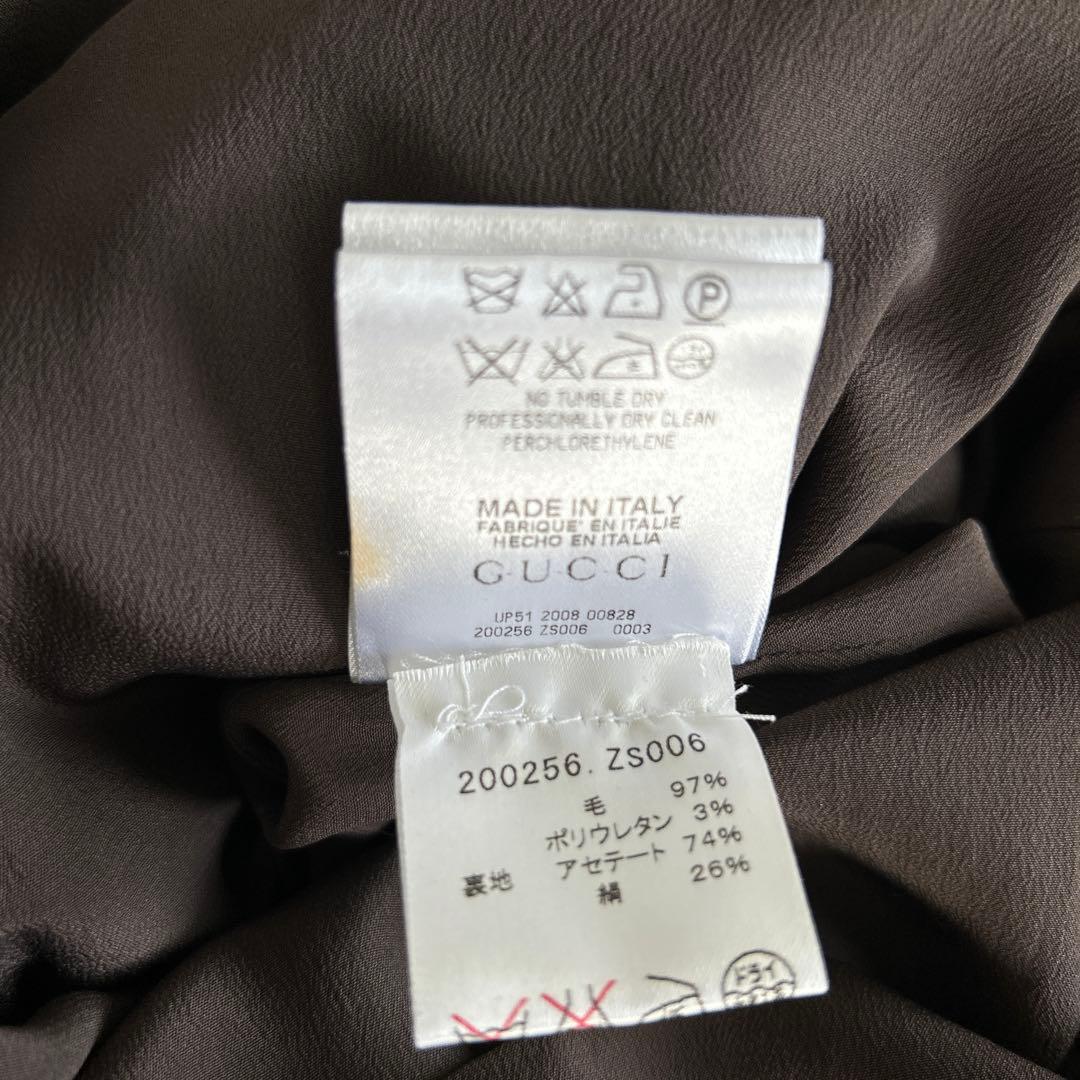 GUCCI グッチ　ベルト付ミリタリーワンピース　36サイズ