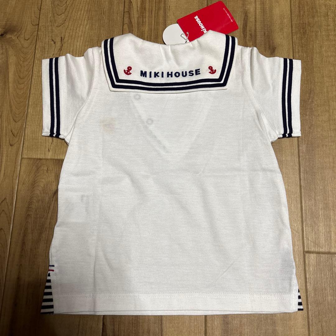 MIKIHOUSE セーラーTシャツ オーバーオールセット