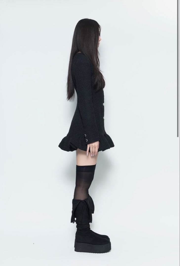 スカート S tweed balloon dress mini theredthread