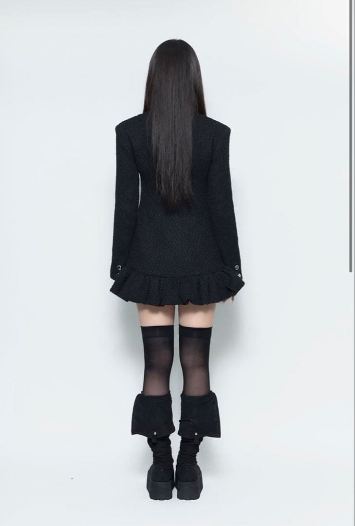 スカート S tweed balloon dress mini theredthread