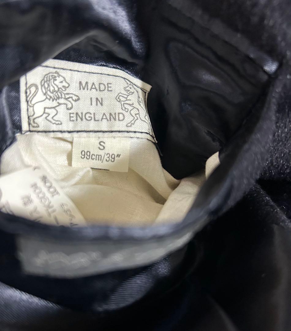 タンブルアンドアッサー、英国製、紺アンゴラ100%コート、未使用、サイズＬ