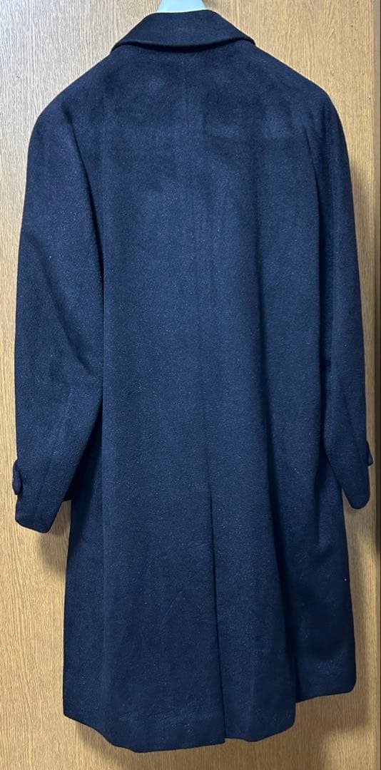 タンブルアンドアッサー、英国製、紺アンゴラ100%コート、未使用、サイズＬ