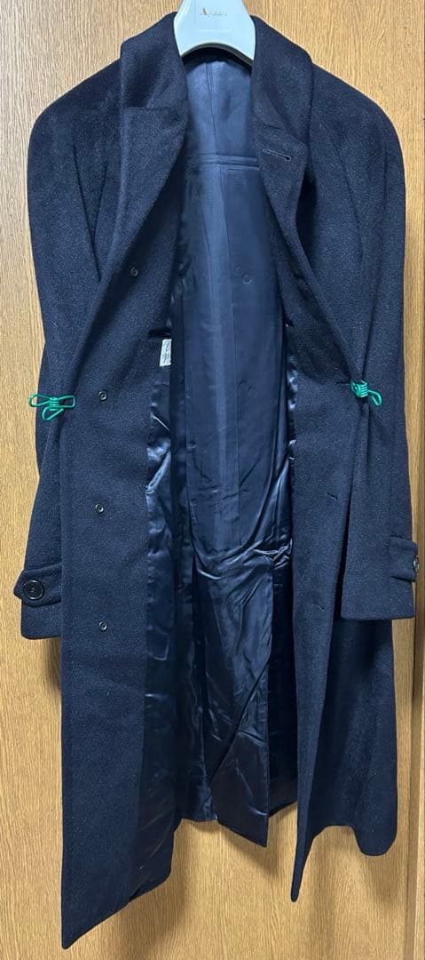タンブルアンドアッサー、英国製、紺アンゴラ100%コート、未使用、サイズＬ