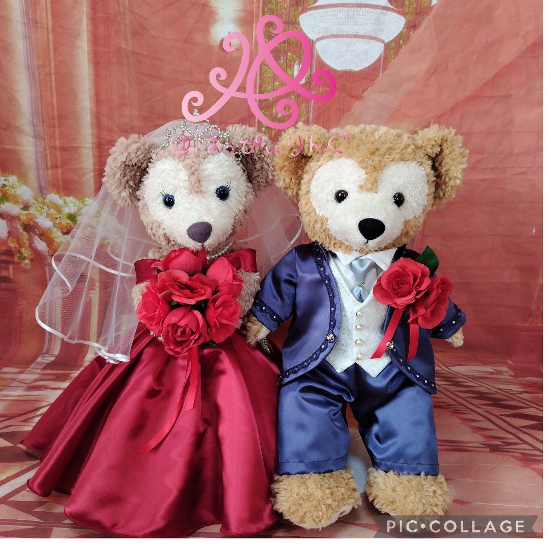 Rちゃんダッフィーシェリーメイウェディングコスチューム