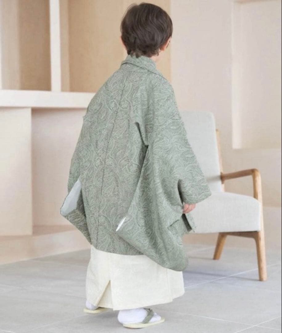 【ema.さま専用】 utatane 七五三 袴 くすみグリーンオフホワイト