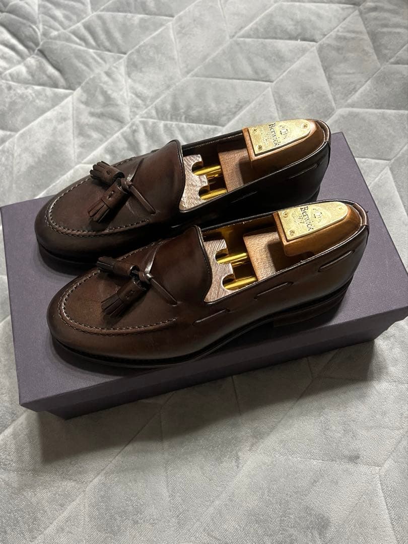 【極美品】Berwick ブラウン タッセルローファー23.5cm