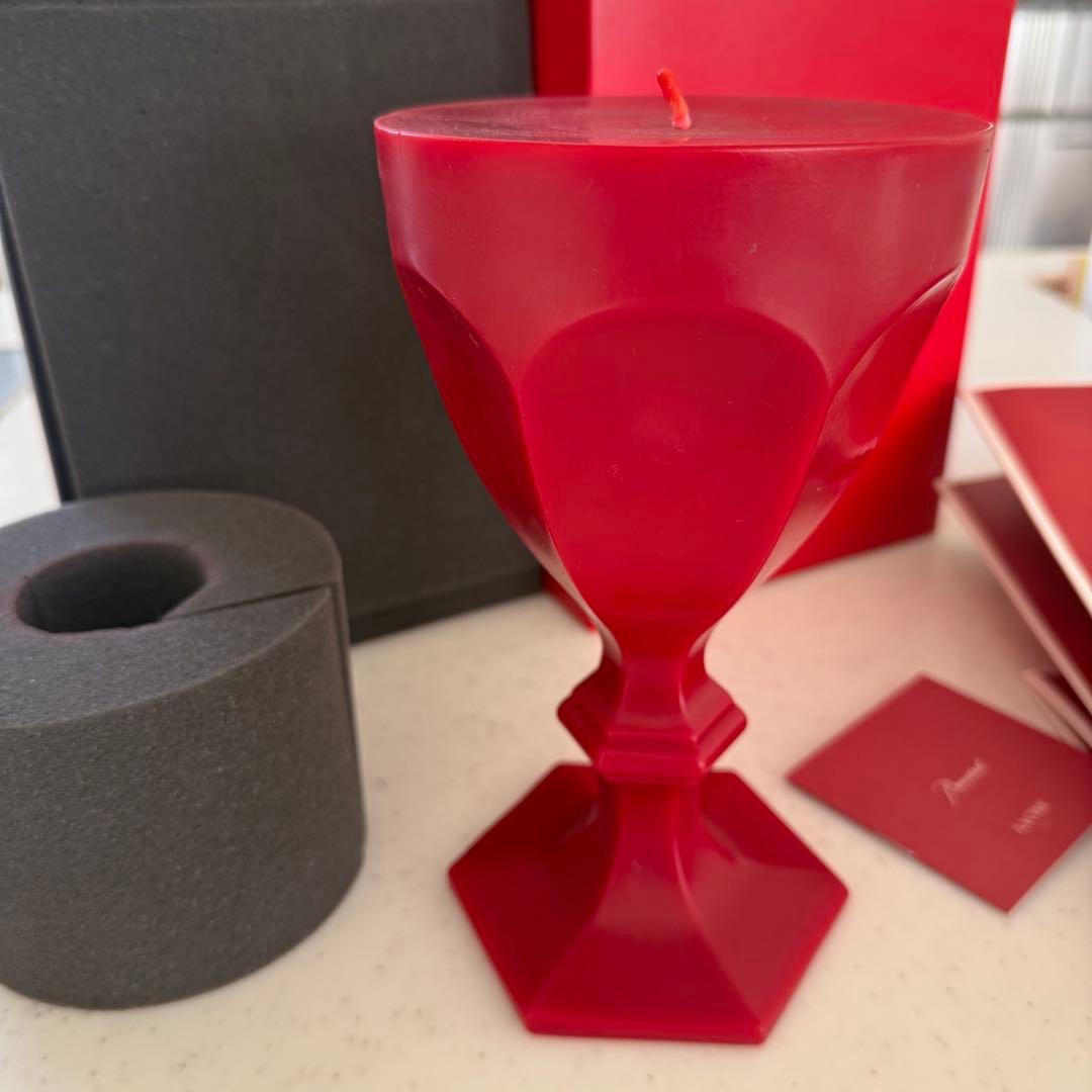バカラ　アルクール グラス型キャンドルレッド