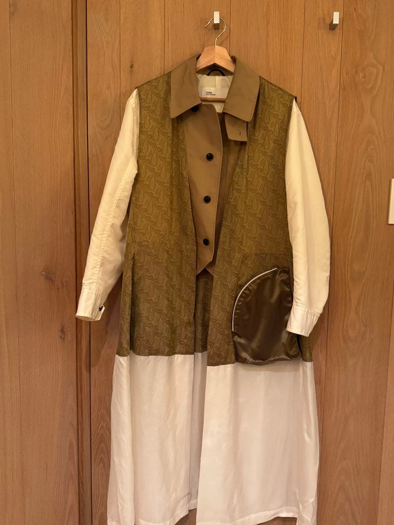 【ちゃこTOGA】美品　ドッキングコート ベージュ ホワイト