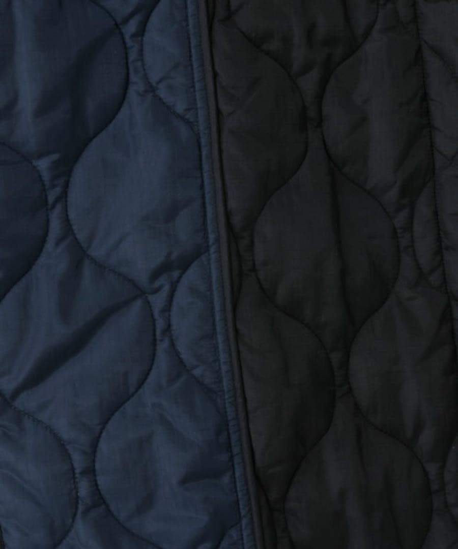 yuwリバーシブルバイカラーキルティングコート