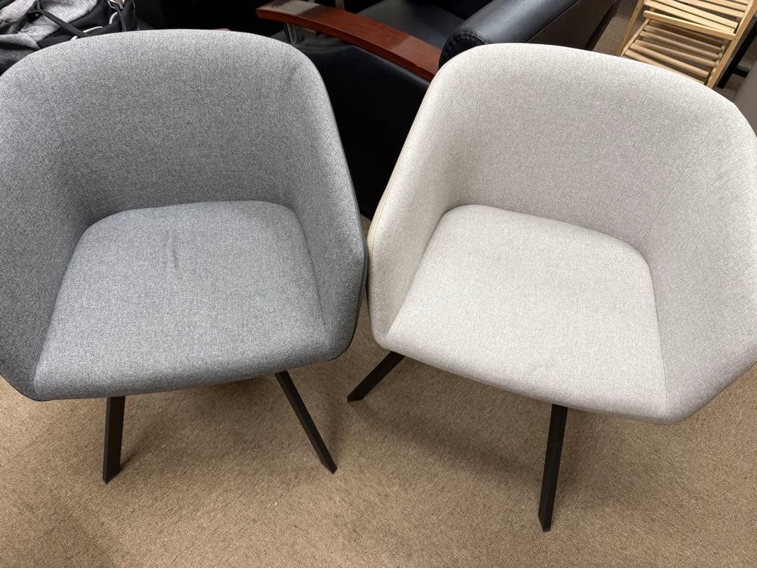 【a】ニトリ ダイニングチェア TD301 グレー 2脚