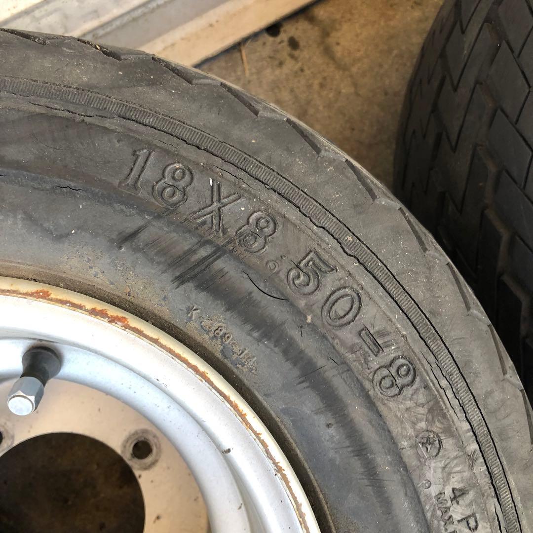 超大人気☆HONDA２サイクルジャイロ４つ穴リアホイール８インチ　スペーサー付き