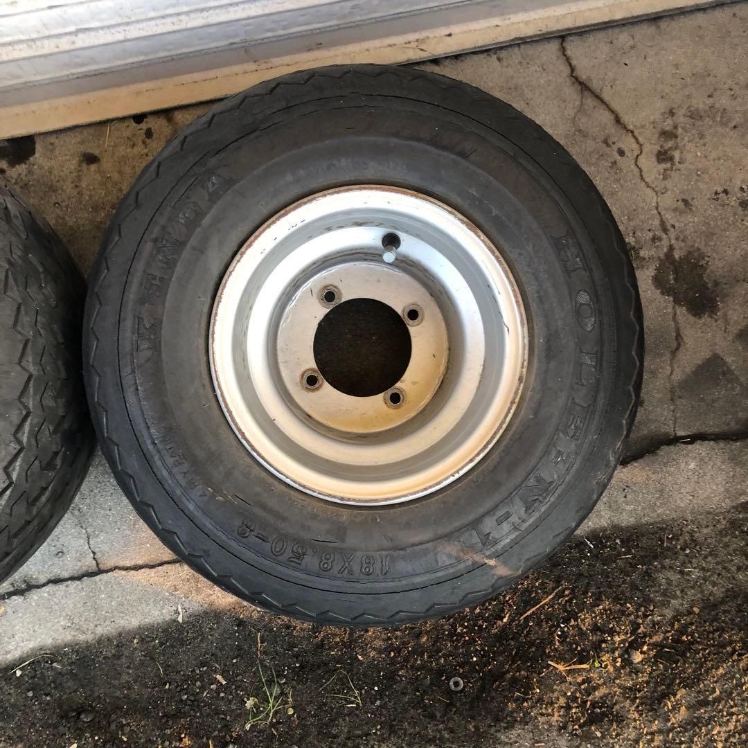 超大人気☆HONDA２サイクルジャイロ４つ穴リアホイール８インチ　スペーサー付き