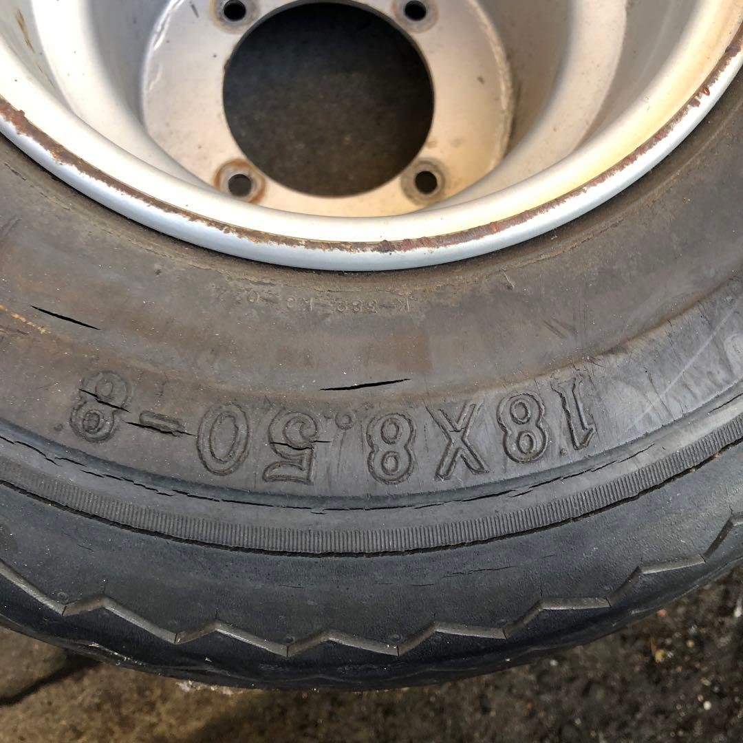 超大人気☆HONDA２サイクルジャイロ４つ穴リアホイール８インチ　スペーサー付き