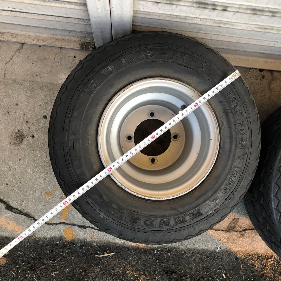 超大人気☆HONDA２サイクルジャイロ４つ穴リアホイール８インチ　スペーサー付き