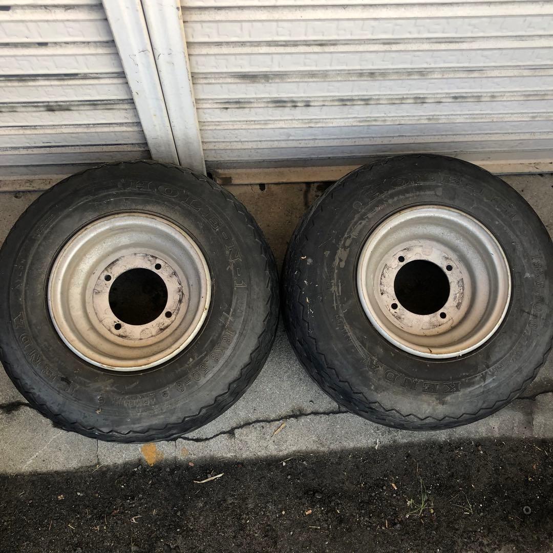 超大人気☆HONDA２サイクルジャイロ４つ穴リアホイール８インチ　スペーサー付き