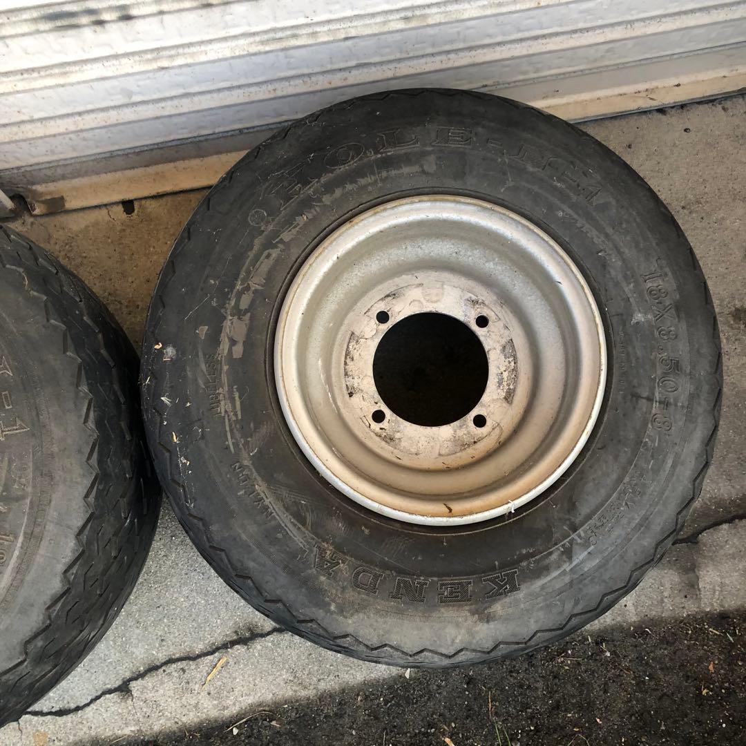 超大人気☆HONDA２サイクルジャイロ４つ穴リアホイール８インチ　スペーサー付き