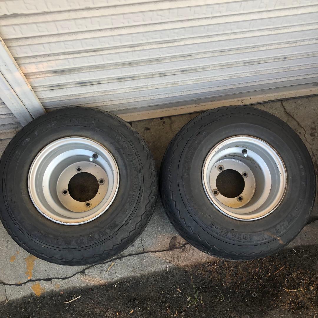 超大人気☆HONDA２サイクルジャイロ４つ穴リアホイール８インチ　スペーサー付き