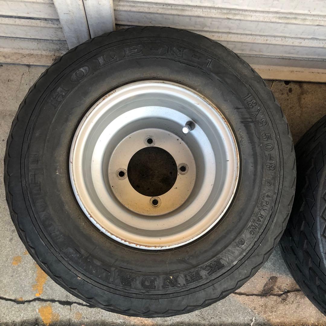 超大人気☆HONDA２サイクルジャイロ４つ穴リアホイール８インチ　スペーサー付き