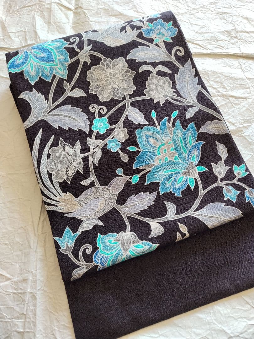 おたかやん　バティックテイスト　紬地　作家物　九寸名古屋帯