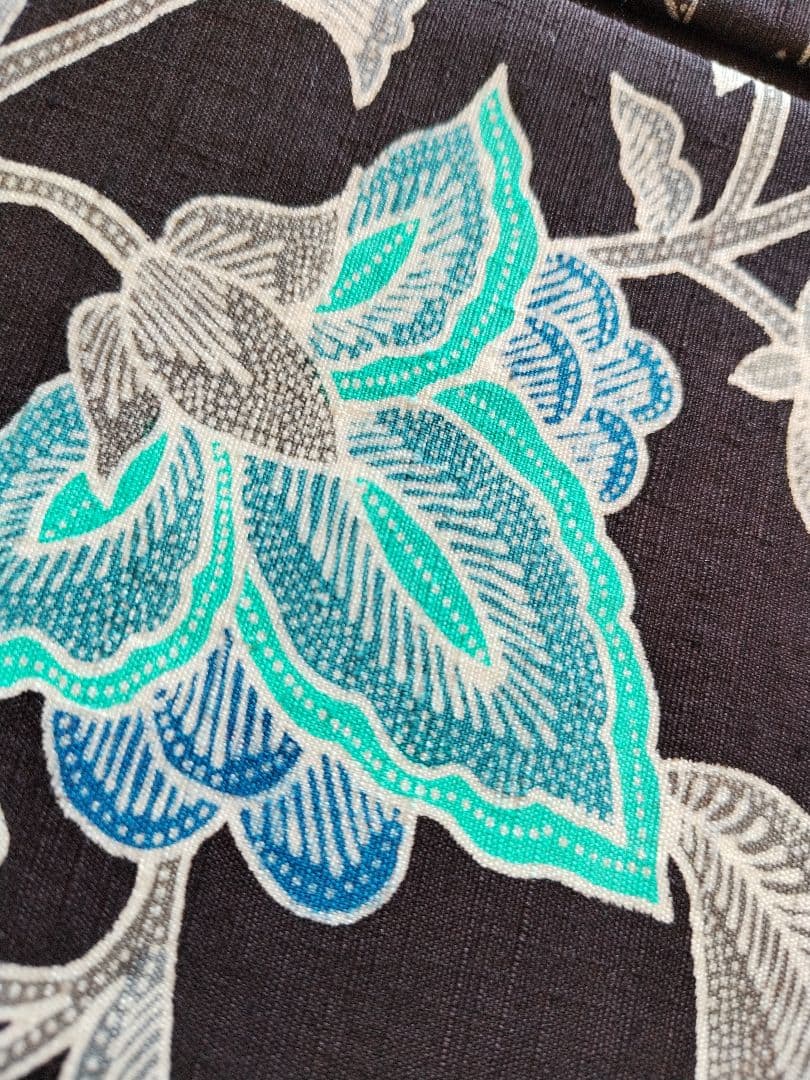 おたかやん　バティックテイスト　紬地　作家物　九寸名古屋帯