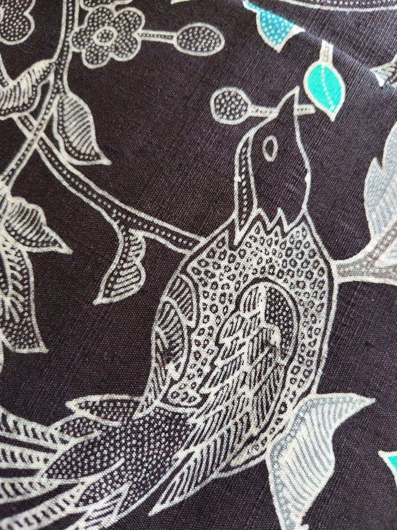 おたかやん　バティックテイスト　紬地　作家物　九寸名古屋帯