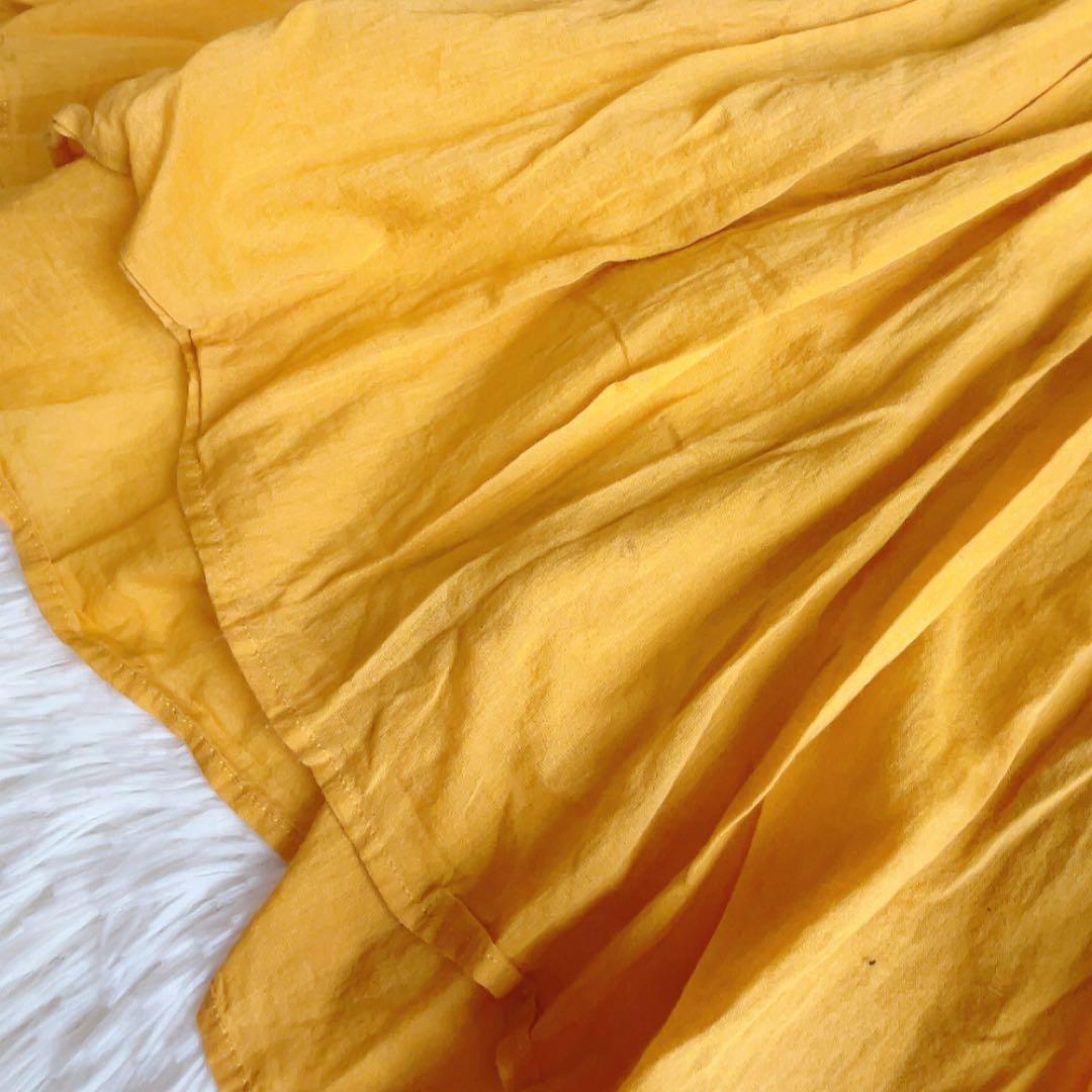 美品　ヌキテパ　ロングワンピース マキシ　コットンボイル　ティアード　インド