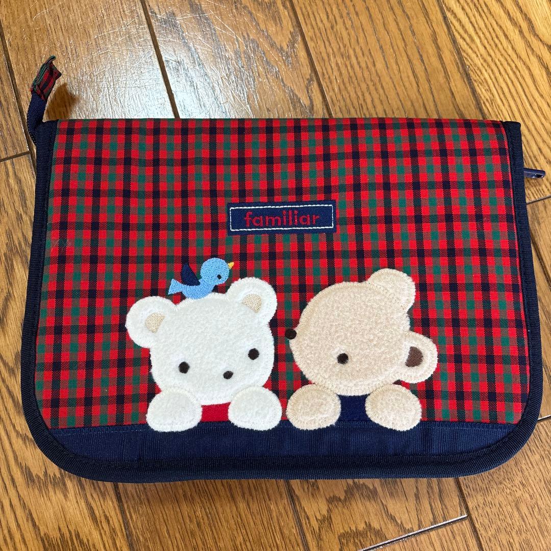 familiar 母子手帳ケース クマ刺繍