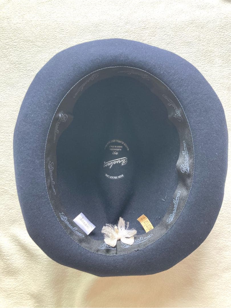 Borsalino 定番　ハット　ネイビー　サイズ58 イタリア製