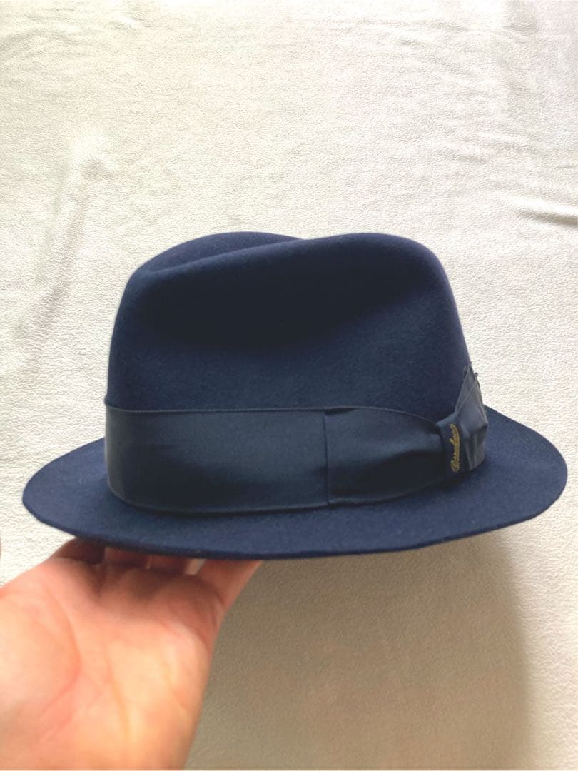 Borsalino 定番　ハット　ネイビー　サイズ58 イタリア製