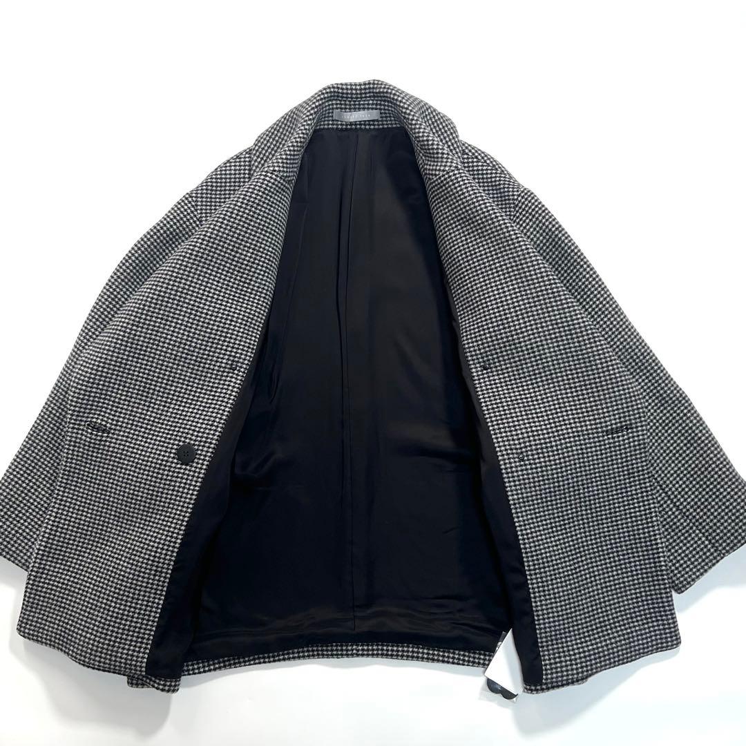 【札付き未使用品】セオリーリュクス　ハーフコート　38　千鳥格子　コクーン