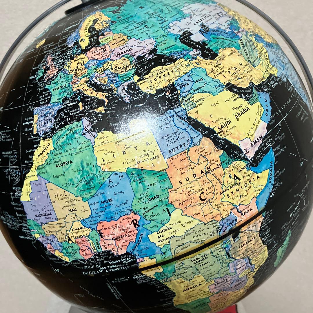 ビンテージ地球儀 ブラックオーシャン REPLOGLE アメリカ買付品70年代