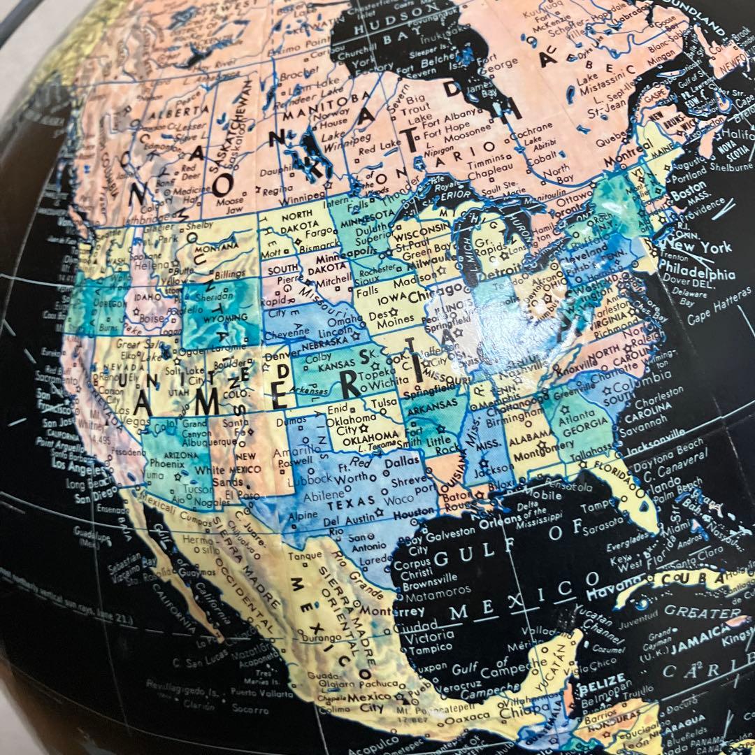 ビンテージ地球儀 ブラックオーシャン REPLOGLE アメリカ買付品70年代