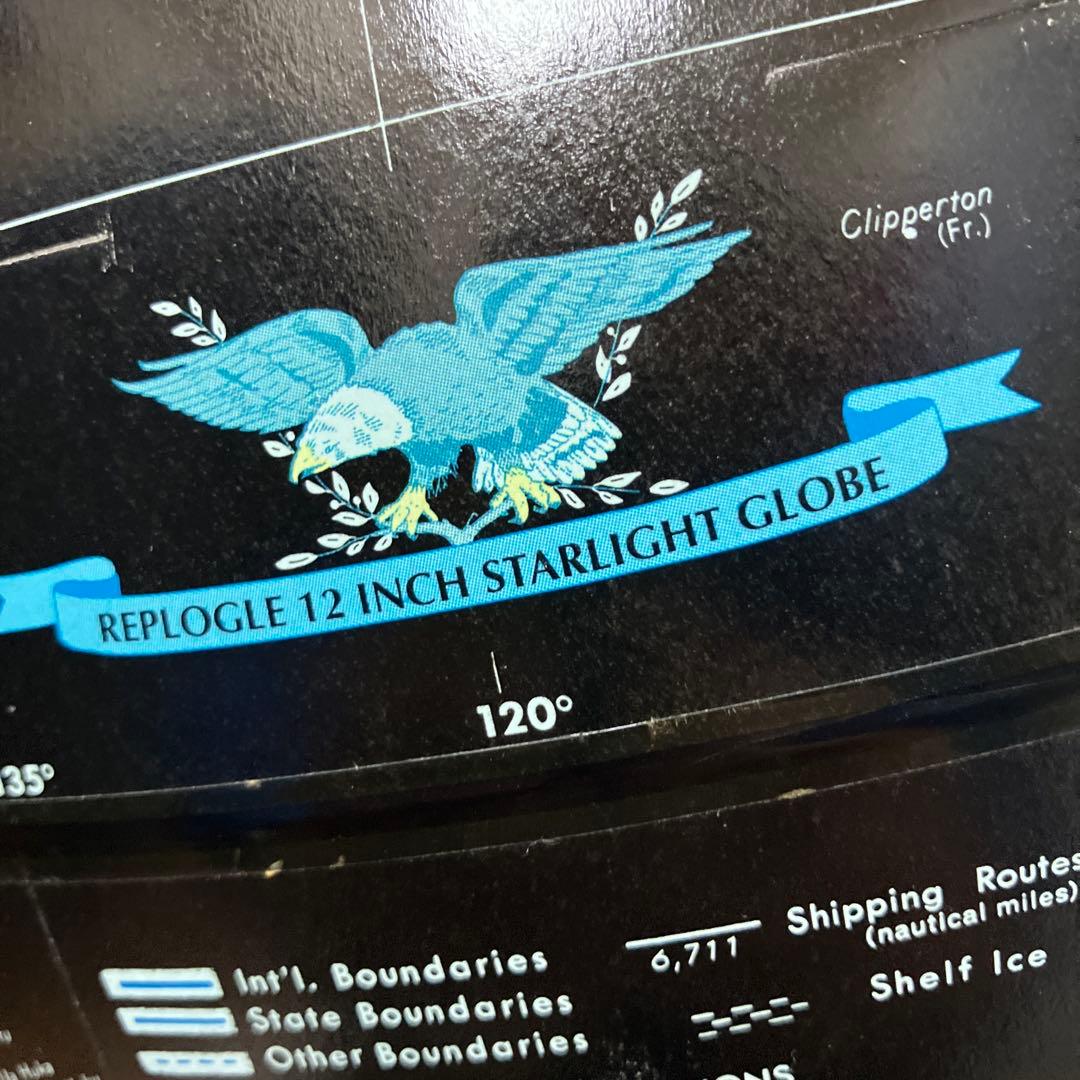 ビンテージ地球儀 ブラックオーシャン REPLOGLE アメリカ買付品70年代