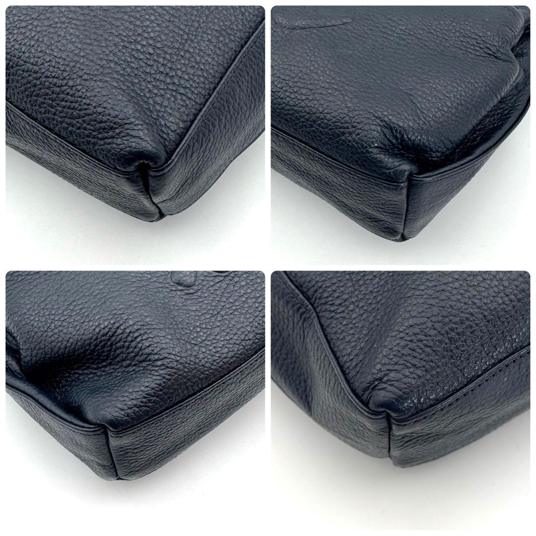 ✨現行・未使用級✨キタムラ ショルダーバッグ N2-40 立体ロゴ 斜め掛け 紺